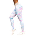 Calças de ioga leggings com bolsos elegantes dobras lisas calças de treino femininas com levantamento de bunda